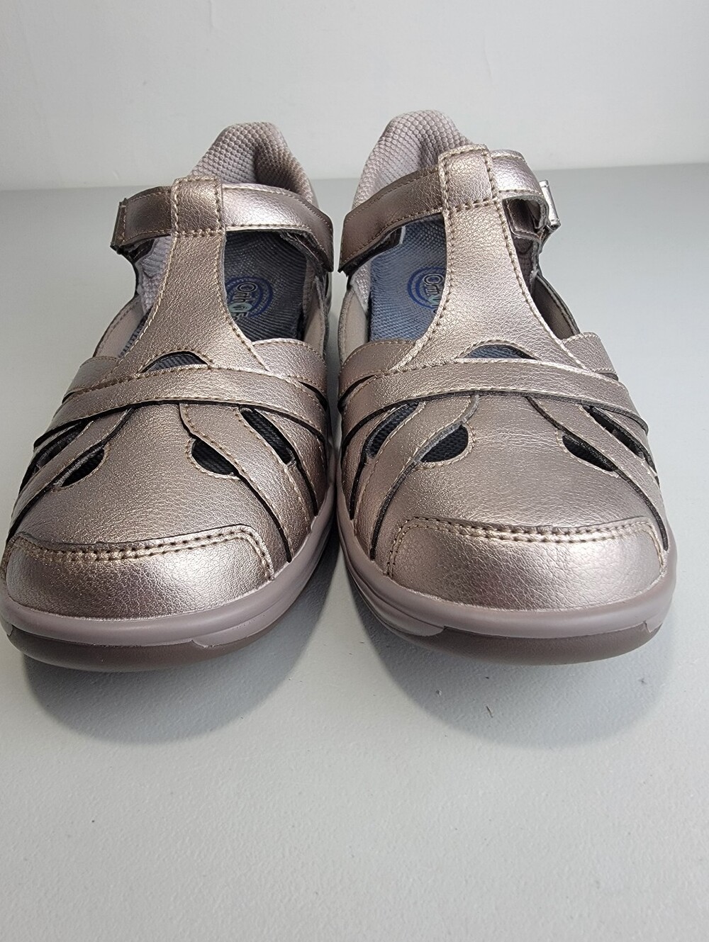 Orthofeet Juno Mary Jane Pewter Comfort Shoes Sandals Women's Sz 9.5M Adjustable - Picture 4 of 15